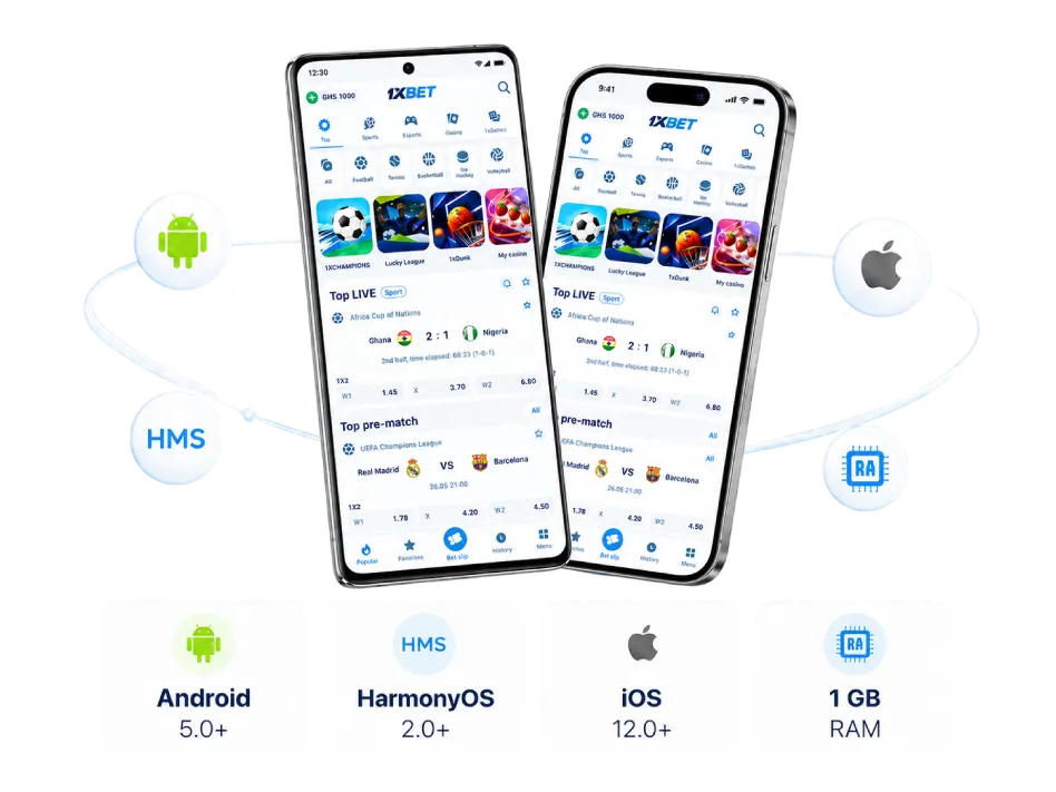 Android, HarmonyOS and iOS compatible devices