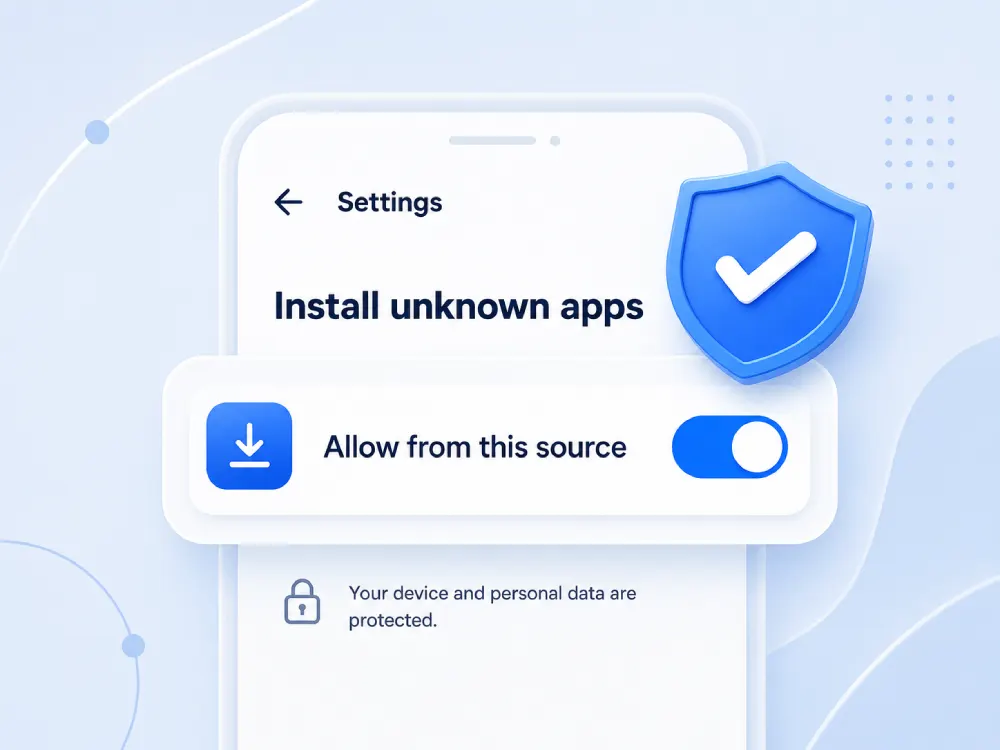 Allow installation from unknown sources on Android